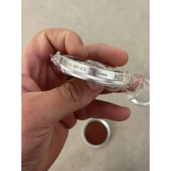 3 Pc 52mm Crystal Optics U.V., F.DL., PL. Filters W/Case - Picture 5 of 7